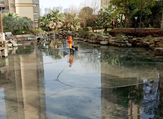 峄城景观池淤泥清理